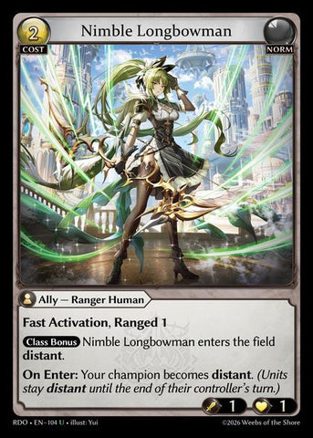 Nimble Longbowman (Curio Foil) (104) [Radiant Origins]