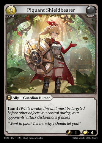 Piquant Shieldbearer (Curio Foil) (111) [Radiant Origins]