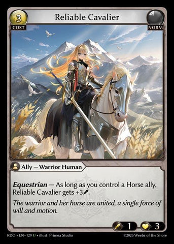 Reliable Cavalier (Curio Foil) (129) [Radiant Origins]