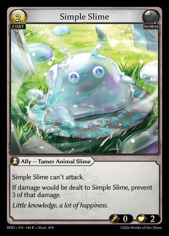 Simple Slime (Curio Foil) (144) [Radiant Origins]