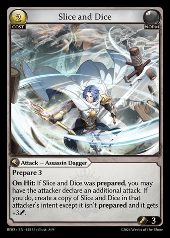 Slice and Dice (Curio Foil) (145) [Radiant Origins]