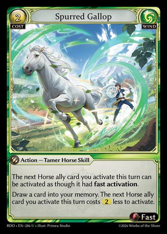 Spurred Gallop (Curio Foil) (286) [Radiant Origins]