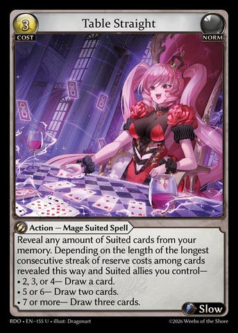 Table Straight (Curio Foil) (155) [Radiant Origins]