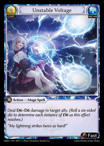 Unstable Voltage (Curio Foil) (309) [Radiant Origins]