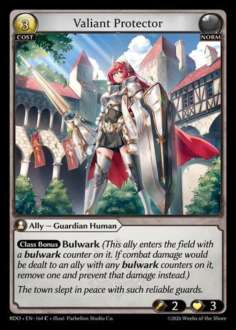 Valiant Protector (Curio Foil) (164) [Radiant Origins]