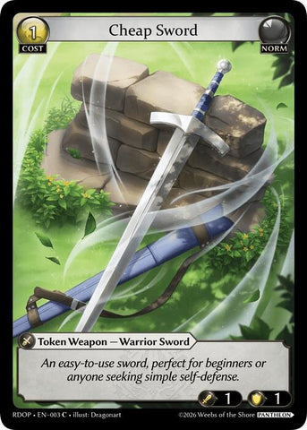 Cheap Sword (3) [Radiant Origins: Pantheon]