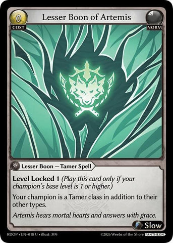 Lesser Boon of Artemis (18) [Radiant Origins: Pantheon]