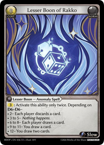 Lesser Boon of Rakko (36) [Radiant Origins: Pantheon]