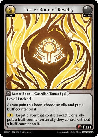 Lesser Boon of Revelry (38) [Radiant Origins: Pantheon]