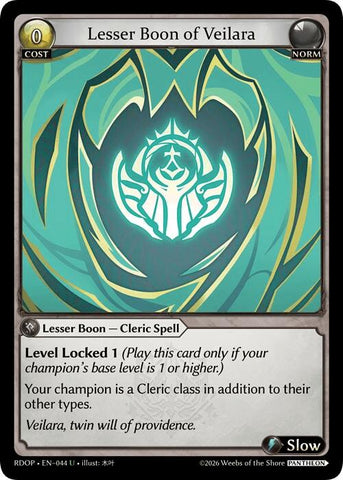 Lesser Boon of Veilara (44) [Radiant Origins: Pantheon]