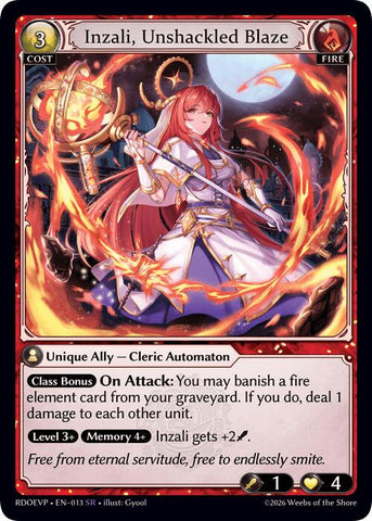 Inzali, Unshackled Blaze (013) [Radiant Origins Event Pack]