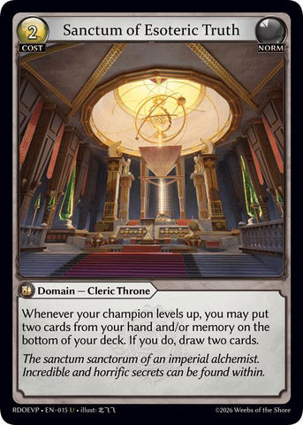 Sanctum of Esoteric Truth (015) [Radiant Origins Event Pack]