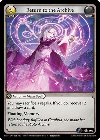 Return to the Archive (168) [Promotional Cards]