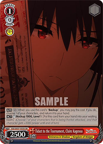 Ticket to the Tournament, Claire Kagenou (EIS/SX07-033S) [The Eminence in Shadow]