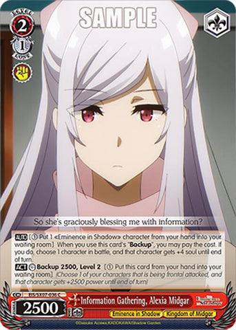 Information Gathering, Alexia Midgar (EIS/SX07-036) [The Eminence in Shadow]