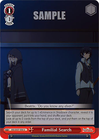 Familial Search (EIS/SX07-056) [The Eminence in Shadow]