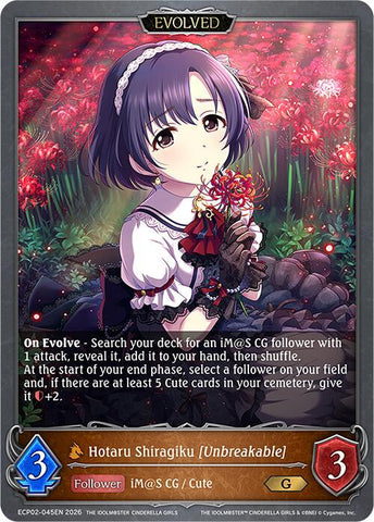 Hotaru Shiragiku [Unbreakable] (Evolved) (ECP02-045EN) [THE IDOLM@STER CINDERELLA GIRLS EX Crossover Set]