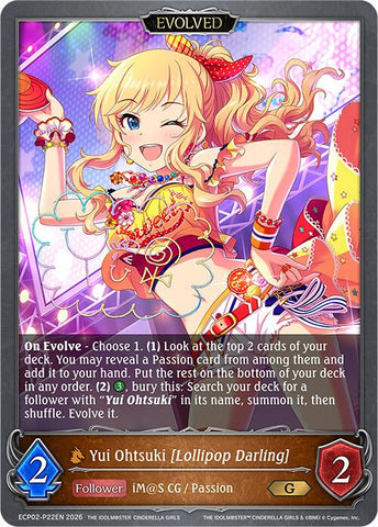 Yui Ohtsuki [Lollipop Darling] (Evolved) - P22EN (Foil) (ECP02-P22EN) [THE IDOLM@STER CINDERELLA GIRLS EX Crossover Set]