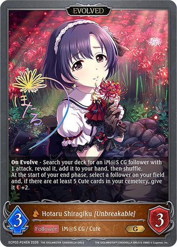 Hotaru Shiragiku [Unbreakable] (Evolved) - P24EN (Foil) (ECP02-P24EN) [THE IDOLM@STER CINDERELLA GIRLS EX Crossover Set]