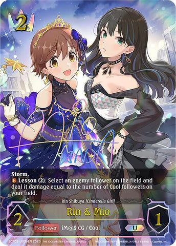 Rin & Mio (ECP02-U03bEN) [THE IDOLM@STER CINDERELLA GIRLS EX Crossover Set]