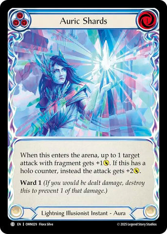 Auric Shards (Blue) [OMN029] (Omens of the Third Age)  Rainbow Foil