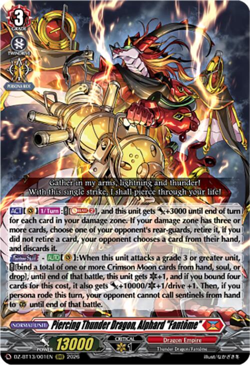 Piercing Thunder Dragon, Alphard "Fantome" (DZ-BT13/001EN) [Parallactic Clash]