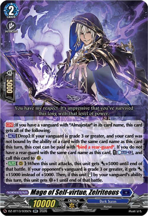 Mage of Self-virtue, Zelriteous (DZ-BT13/035EN) [Parallactic Clash]