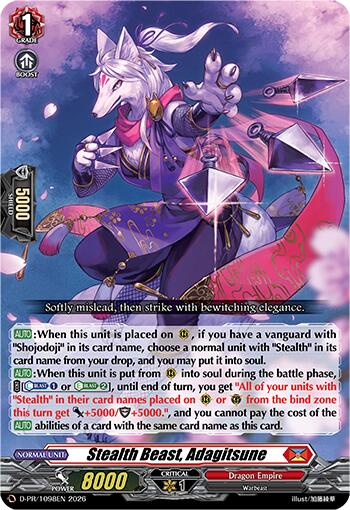 Stealth Beast, Adagitsune (D-PR/1098EN) [D Promo Cards]