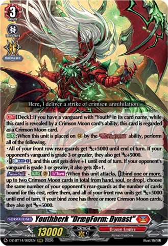 Youthberk "DraegForm: Dynast" (DZ-BT14/002EN) [Envoys of the Crimson Moon]