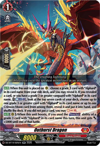 Outburst Dragon (DZ-BT14/025EN) [Envoys of the Crimson Moon]