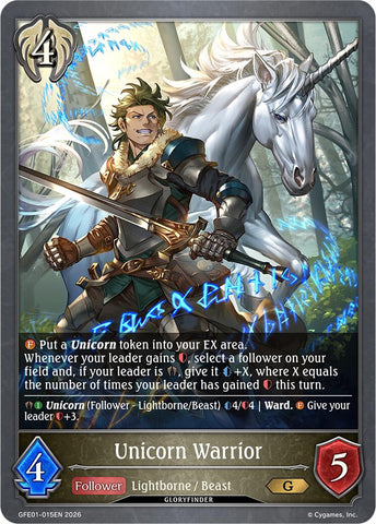 Unicorn Warrior (GFE01-015EN) [Gloryfinder Events]