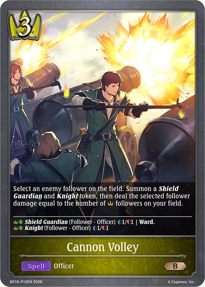 Cannon Volley - P10EN (Foil) (BP19-P10EN) [Eightfold Retribution]