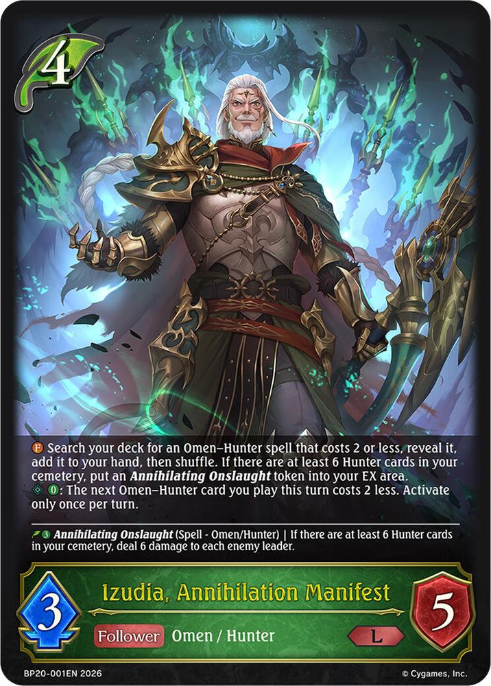 Izudia, Annihilation Manifest (BP20-001EN) [Omens and Heirs]
