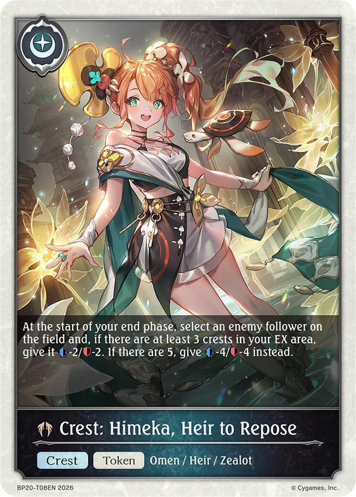 Crest: Himeka, Heir to Repose (BP20-T08EN) [Omens and Heirs]