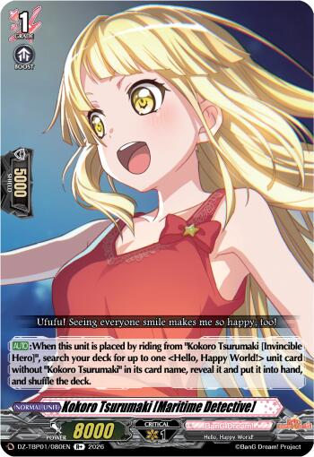 Kokoro Tsurumaki [Maritime Detective] (DZ-TBP01/080EN) [BanG Dream! Girls Band Party!]