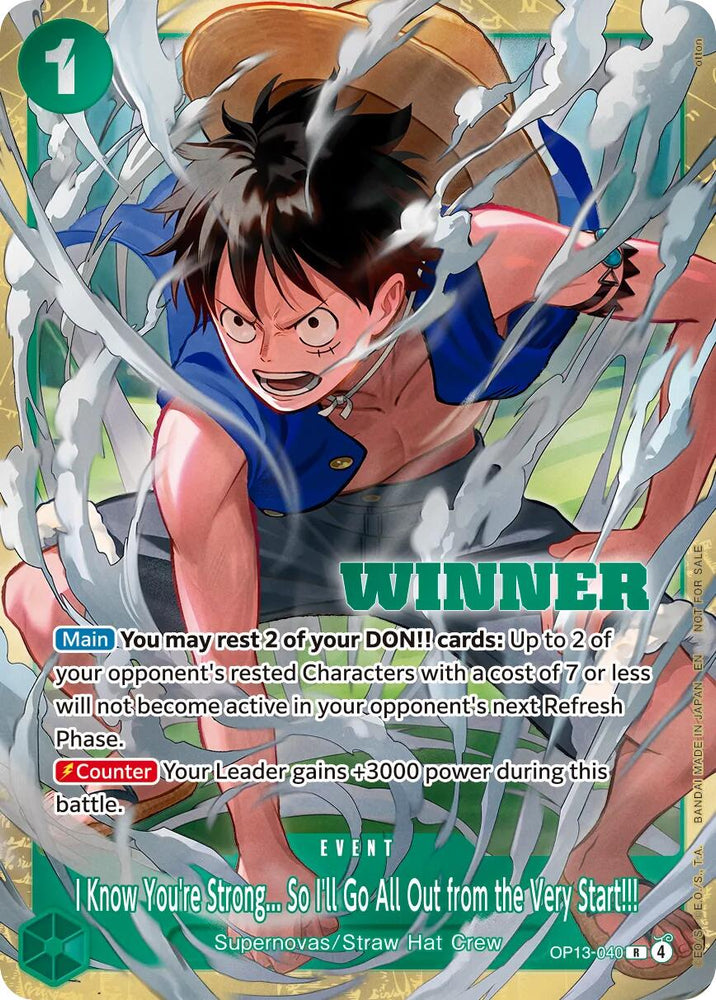I Know You're Strong... So I'll Go All Out from the Very Start!!! (Winner Pack 2026 Vol. 4) [One Piece Promotion Cards]