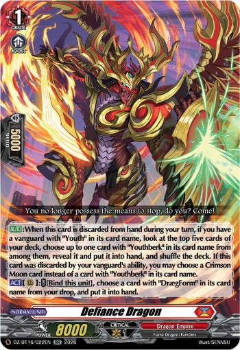 Defiance Dragon (DZ-BT16/022EN) [Parallactic Dawn]