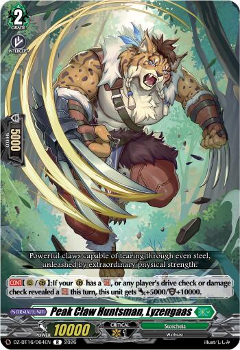 Peak Claw Huntsman, Lyzengaas (DZ-BT16/064EN) [Parallactic Dawn]