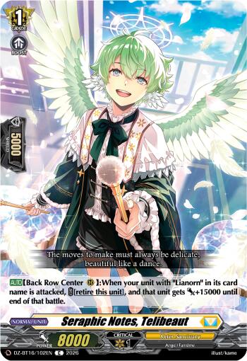 Seraphic Notes, Telibeaut (DZ-BT16/102EN) [Parallactic Dawn]