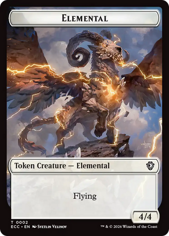 Elemental (0002) // Plant Double-Sided Token [Lorwyn Eclipsed Tokens]