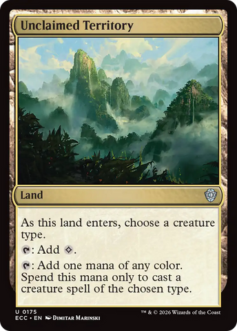 Unclaimed Territory [Lorwyn Eclipsed Commander]