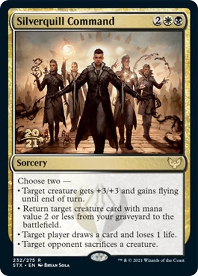 Silverquill Command (Prerelease) [Strixhaven: School of Mages Prerelease Promos]