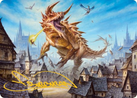 The Tarrasque  Art Card (Gold-Stamped Signature) [Dungeons & Dragons: Adventures in the Forgotten Realms Art Series]