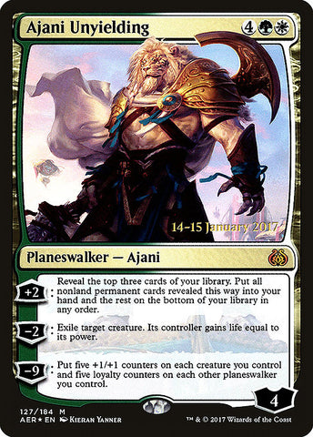 Ajani Unyielding [Aether Revolt Promos]