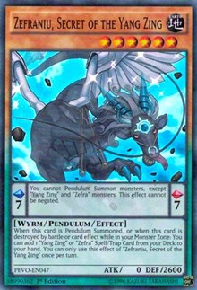Zefraniu, Secret of the Yang Zing [Pendulum Evolution]