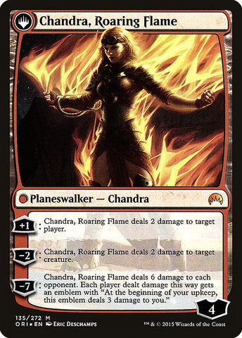 Chandra, Fire of Kaladesh // Chandra, Roaring Flame [Magic Origins Promos]