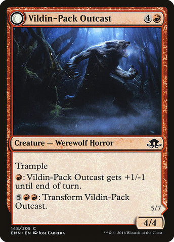 Vildin-Pack Outcast // Dronepack Kindred [Eldritch Moon]