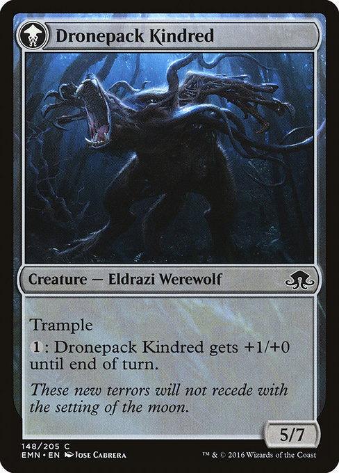 Vildin-Pack Outcast // Dronepack Kindred [Eldritch Moon]