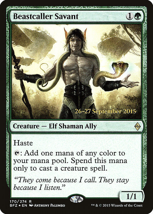 Beastcaller Savant [Battle for Zendikar Promos]