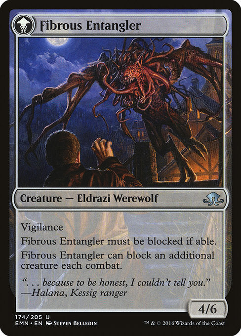 Tangleclaw Werewolf // Fibrous Entangler [Eldritch Moon]